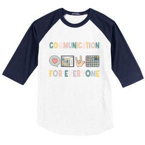 Communication Looks Different For Everyone Autism Awareness Gift Baseball Sleeve Shirt