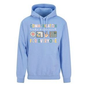 Communication Looks Different For Everyone Autism Awareness Gift Unisex Surf Hoodie