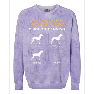 Catahoula Leopard Dog Guide To Training Dog Obedience Colorblast Crewneck Sweatshirt