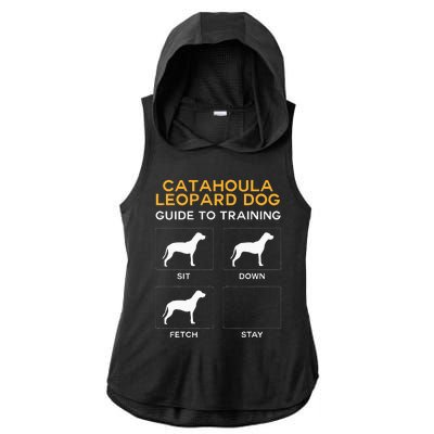 Catahoula Leopard Dog Guide To Training Dog Obedience Ladies PosiCharge Tri-Blend Wicking Draft Hoodie Tank