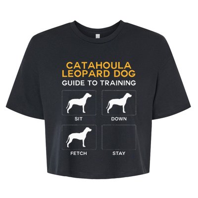 Catahoula Leopard Dog Guide To Training Dog Obedience Bella+Canvas Jersey Crop Tee