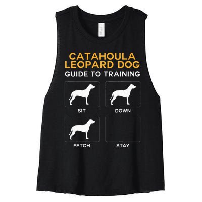 Catahoula Leopard Dog Guide To Training Dog Obedience Women's Racerback Cropped Tank