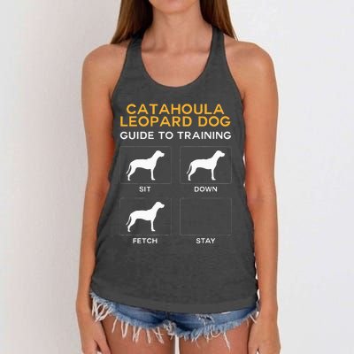 Catahoula Leopard Dog Guide To Training Dog Obedience Women's Knotted Racerback Tank