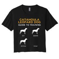 Catahoula Leopard Dog Guide To Training Dog Obedience Women's Crop Top Tee