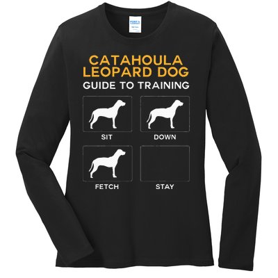 Catahoula Leopard Dog Guide To Training Dog Obedience Ladies Long Sleeve Shirt