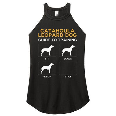 Catahoula Leopard Dog Guide To Training Dog Obedience Women's Perfect Tri Rocker Tank