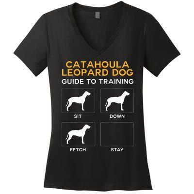 Catahoula Leopard Dog Guide To Training Dog Obedience Women's V-Neck T-Shirt