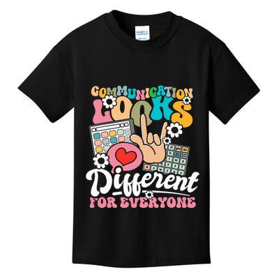 Communication Looks Different For Everyone Autism Awareness Kids T-Shirt