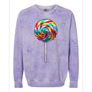 Cute Lollipop Design Lollipop Candy Lover Colorblast Crewneck Sweatshirt