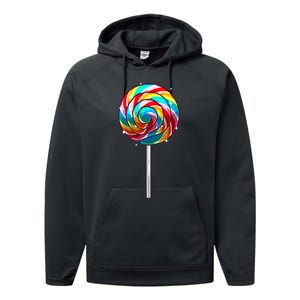 Cute Lollipop Design Lollipop Candy Lover Performance Fleece Hoodie