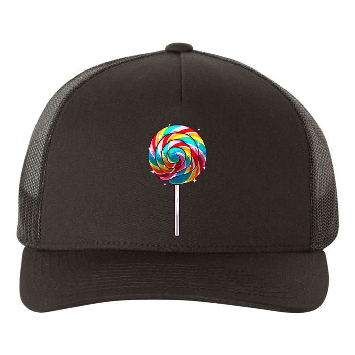 Cute Lollipop Design Lollipop Candy Lover Yupoong Adult 5-Panel Trucker Hat