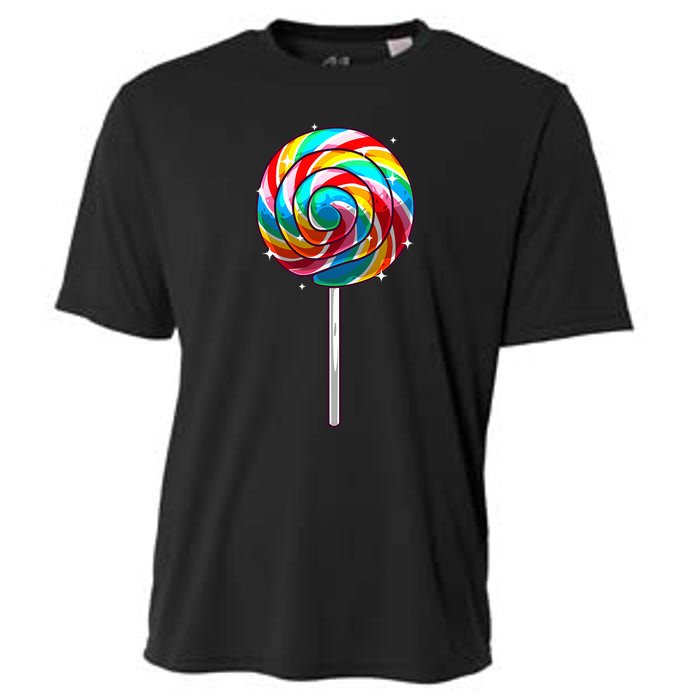 Cute Lollipop Design Lollipop Candy Lover Cooling Performance Crew T-Shirt