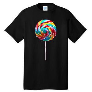 Cute Lollipop Design Lollipop Candy Lover Tall T-Shirt