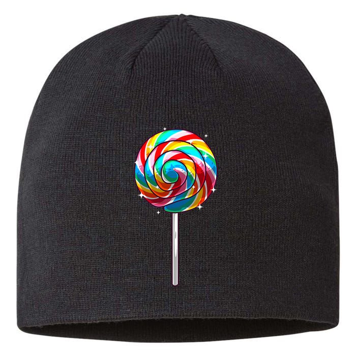 Cute Lollipop Design Lollipop Candy Lover Sustainable Beanie