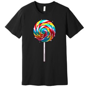 Cute Lollipop Design Lollipop Candy Lover Premium T-Shirt