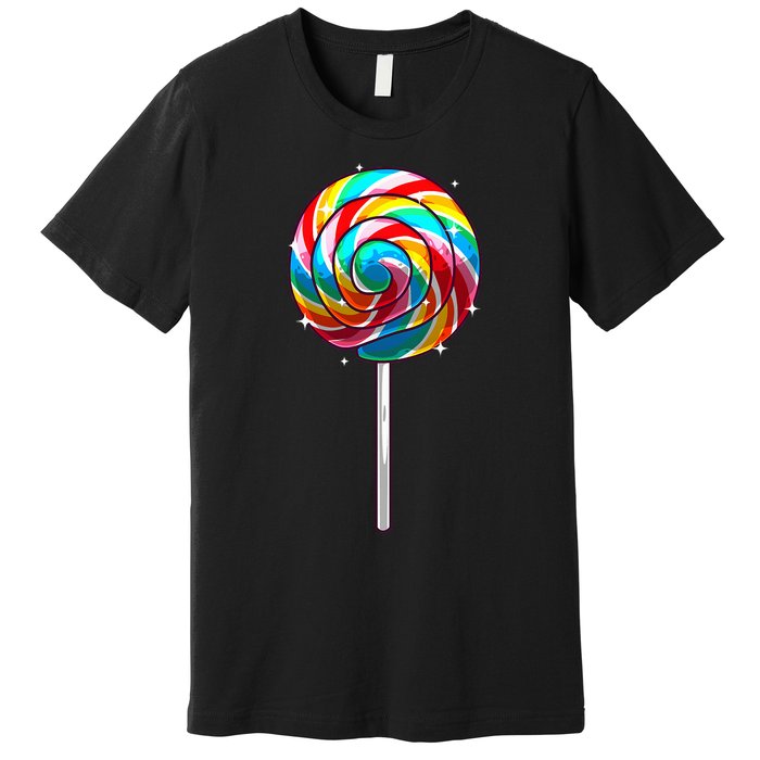 Cute Lollipop Design Lollipop Candy Lover Premium T-Shirt