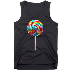 Cute Lollipop Design Lollipop Candy Lover Tank Top