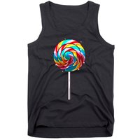 Cute Lollipop Design Lollipop Candy Lover Tank Top