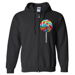 Cute Lollipop Design Lollipop Candy Lover Full Zip Hoodie