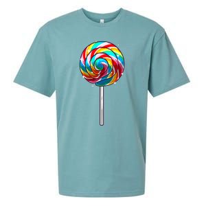 Cute Lollipop Design Lollipop Candy Lover Sueded Cloud Jersey T-Shirt