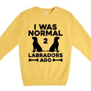 Cute Labrador Design For Men Women Labrador Retriever Lovers Premium Crewneck Sweatshirt