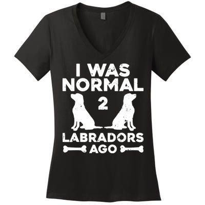 Cute Labrador Design For Men Women Labrador Retriever Lovers Women's V-Neck T-Shirt