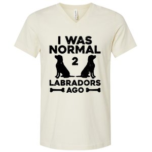 Cute Labrador Design For Men Women Labrador Retriever Lovers V-Neck T-Shirt