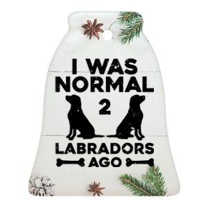 Cute Labrador Design For Men Women Labrador Retriever Lovers Ceramic Bell Ornament