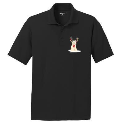 Cute Labradoodle Doodle Christmas Reindeer Graphic Holiday Gift PosiCharge RacerMesh Polo