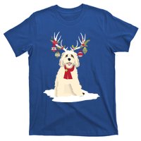 Cute Labradoodle Doodle Christmas Reindeer Graphic Holiday Gift T-Shirt