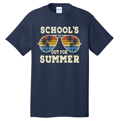 Cute Last Day Of School Schools Out For Summer Teacher Retro Tall T-Shirt