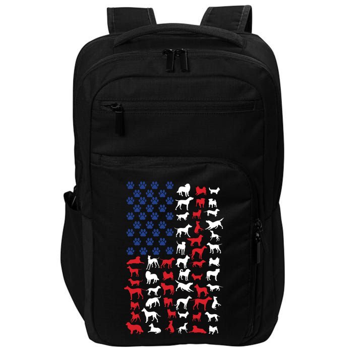 Dog Flag Usa Impact Tech Backpack