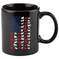 Dog Flag Usa 11oz C Handle Ceramic Mug