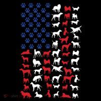 Dog Flag Usa 16 in Basic Backpack