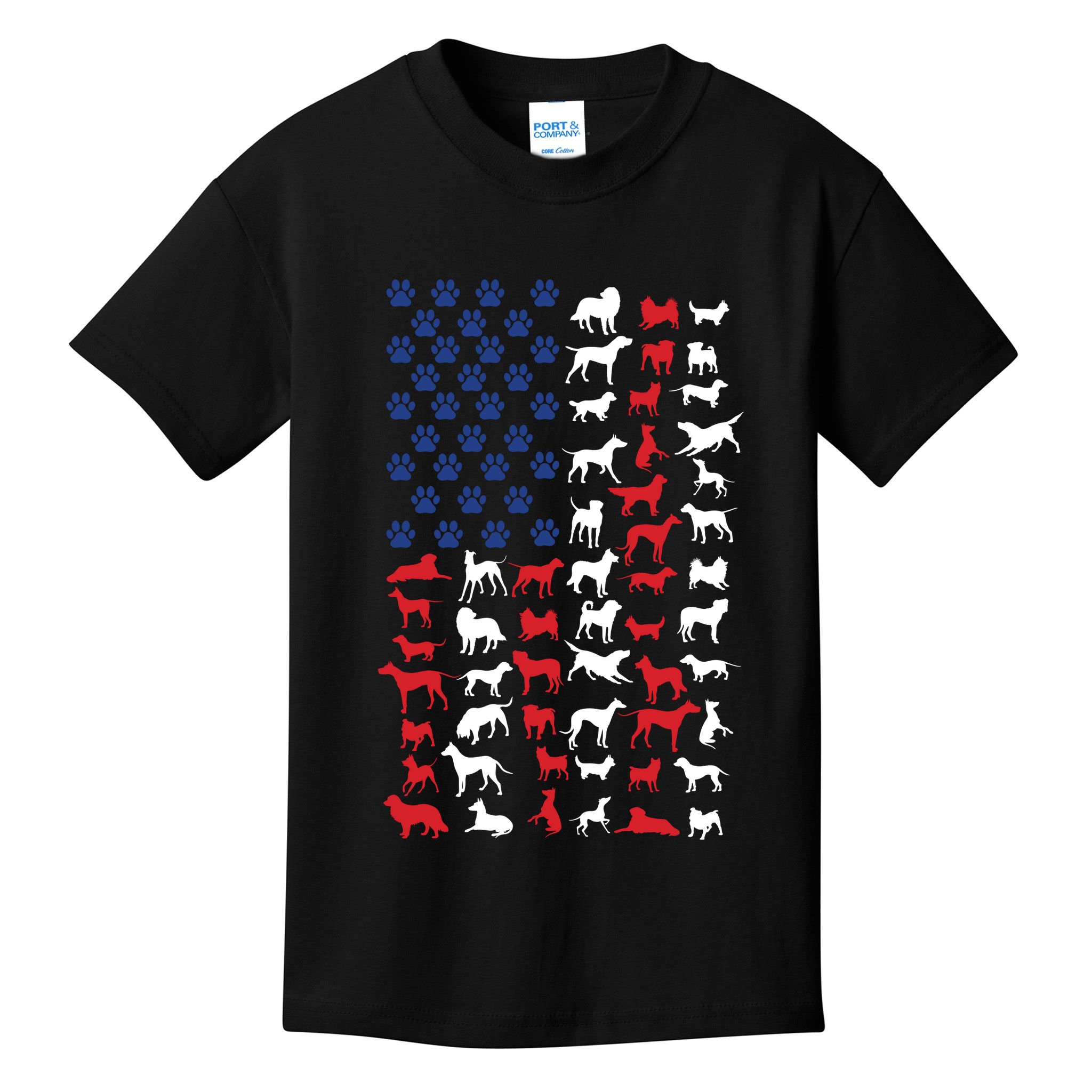 Dog Flag Usa Kids T-Shirt