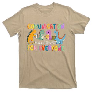 Communication Looks Different For Everyone Dino Funny T-Shirt