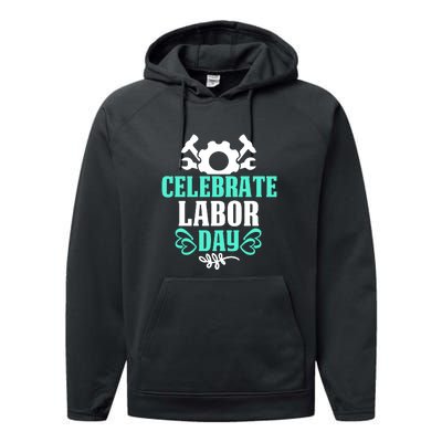 Celebrate Labor Day Gift Performance Fleece Hoodie