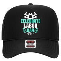 Celebrate Labor Day Gift High Crown Mesh Back Trucker Hat