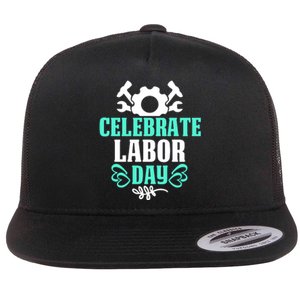 Celebrate Labor Day Gift Flat Bill Trucker Hat