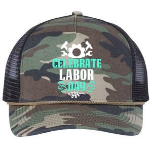 Celebrate Labor Day Gift Retro Rope Trucker Hat Cap