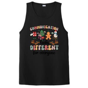 Communication Looks Different For Everyone Slp Sped Teacher Cute Gift PosiCharge Competitor Tank