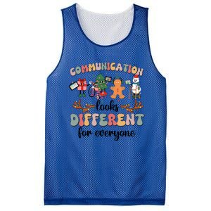 Communication Looks Different For Everyone Slp Sped Teacher Cute Gift Mesh Reversible Basketball Jersey Tank