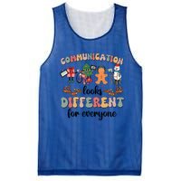 Communication Looks Different For Everyone Slp Sped Teacher Cute Gift Mesh Reversible Basketball Jersey Tank