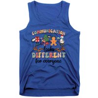 Communication Looks Different For Everyone Slp Sped Teacher Cute Gift Tank Top