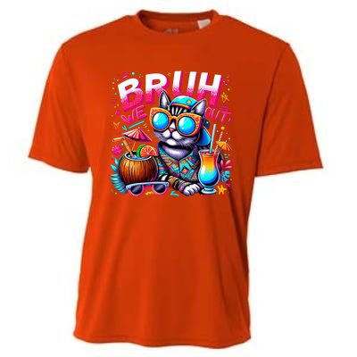 Cute Last Day Of School Year Summer Cat Bruh We Out Great Gift Cooling Performance Crew T-Shirt