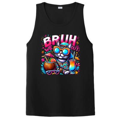 Cute Last Day Of School Year Summer Cat Bruh We Out Great Gift PosiCharge Competitor Tank