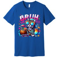 Cute Last Day Of School Year Summer Cat Bruh We Out Great Gift Premium T-Shirt