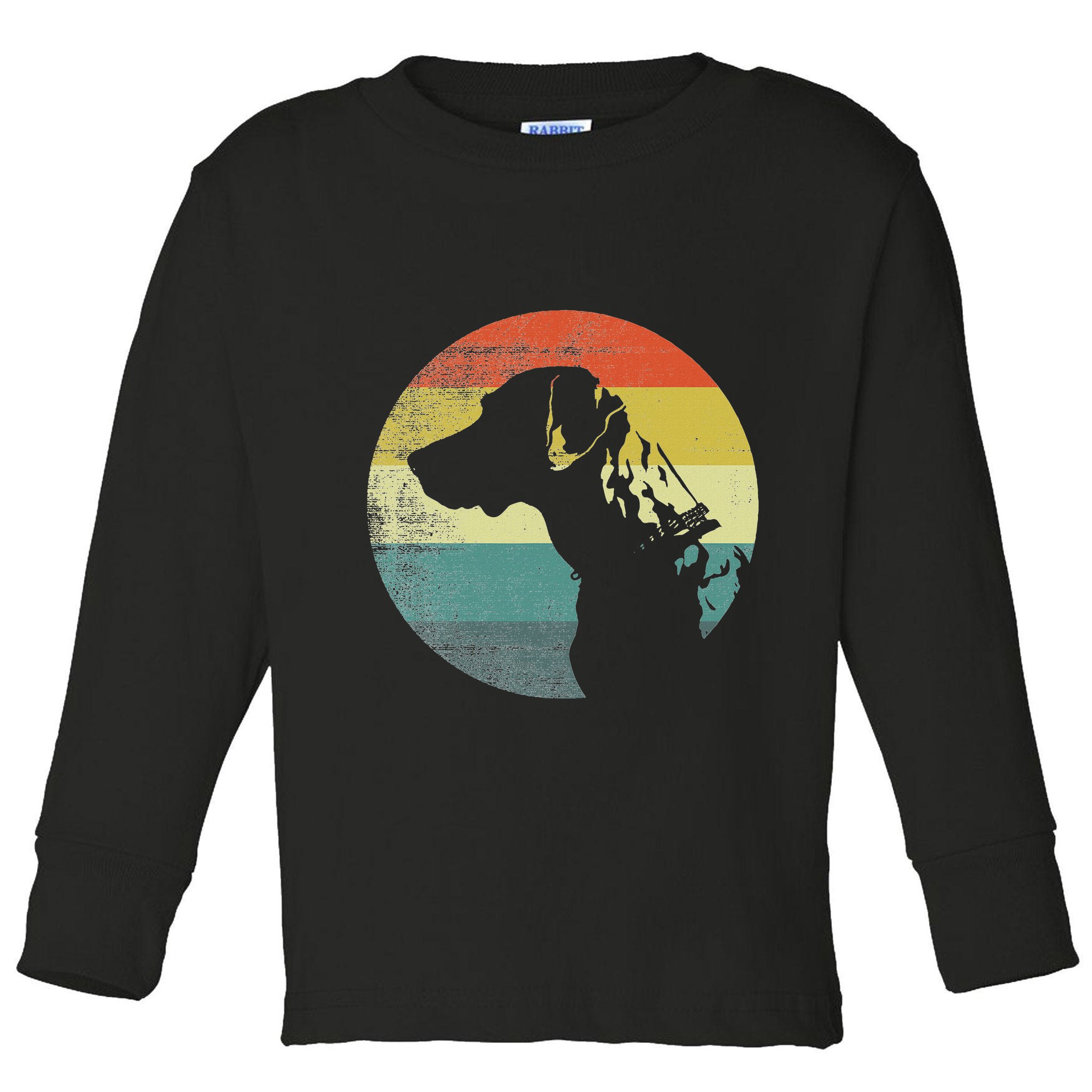 Catahoula Leopard Dog Retro Design Toddler Long Sleeve Shirt