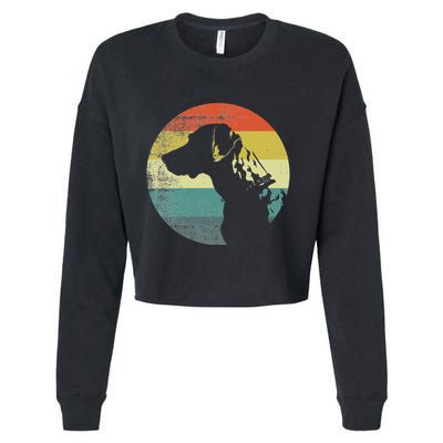 Catahoula Leopard Dog Retro Design Cropped Pullover Crew