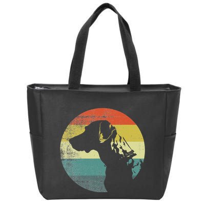 Catahoula Leopard Dog Retro Design Zip Tote Bag